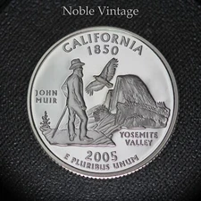 2005 S Silver Proof California State Quarter - 90% Silver - From a Proof Set