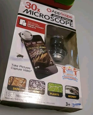 App Scope 30x Microscope WORKS WITH APPLE AND ANDROID TABLETS