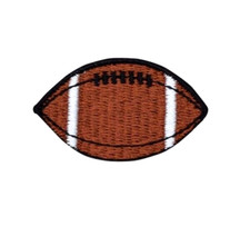 FOOTBALL IRON ON PATCH APPLIQUE 1 5/8 X 1 inch