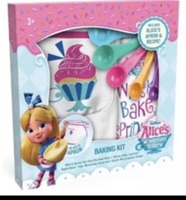 Baking Kit Disney Junior Alice's Wonderland Bakery 3 board book recipe apron