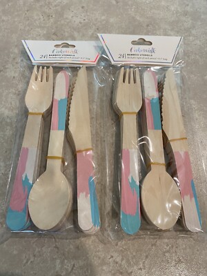 Cakewalk Bamboo Utensils 24 Pack Of 2 