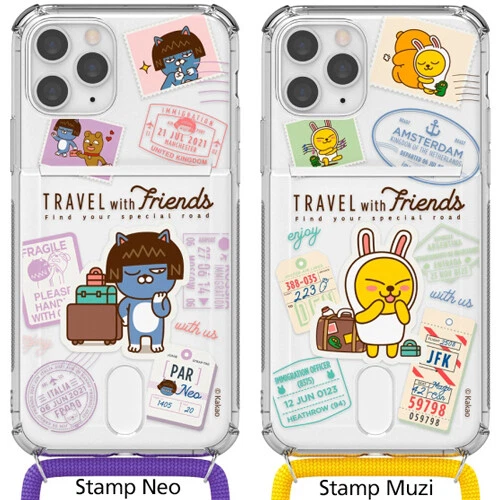 Genuine Kakao Friends Travel Air Cushion Card Strap Case iPhone X XS XS Max XR - Image 3 of 4