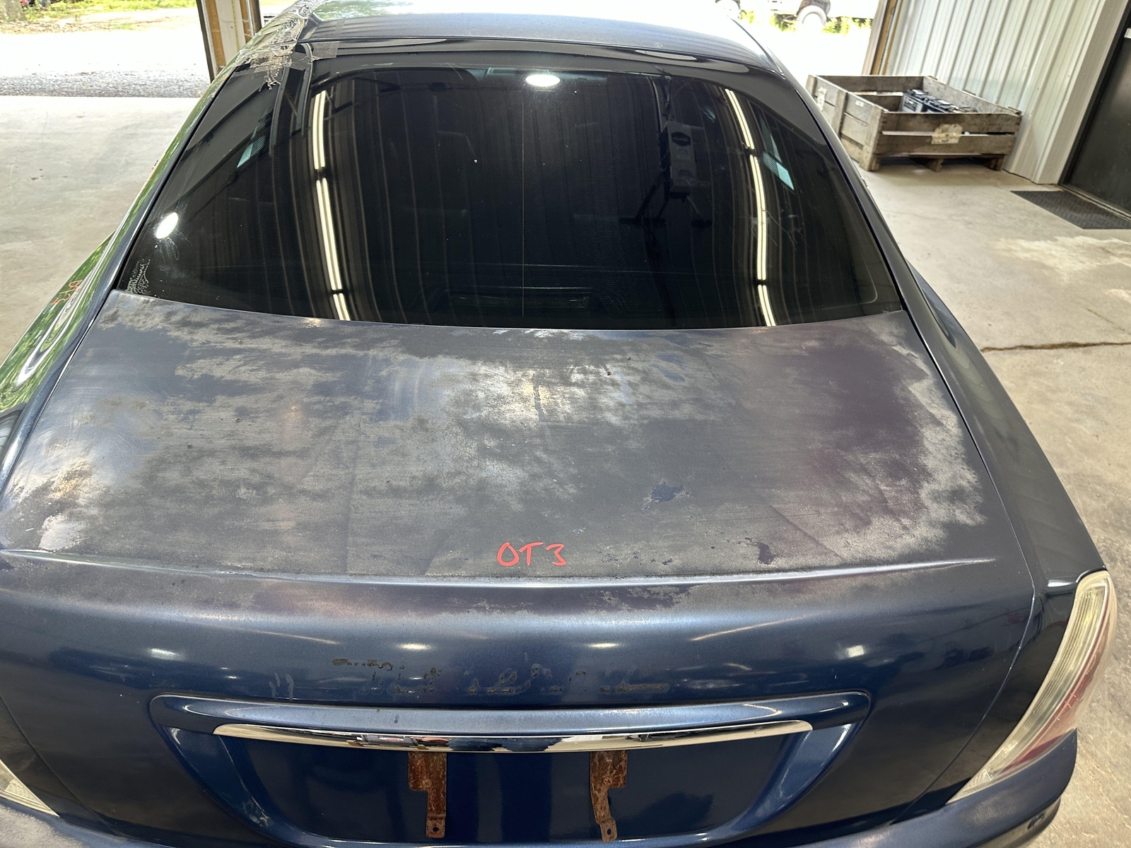 03-12 MASERATI QUATTROPORT REAR TRUNK DECKLID LIFT GATE BLUE SEBRING 203852