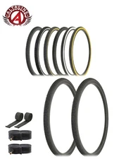 ALTALINE BICYCLE TIRES 26 x 1-3/8 BLACK, WHITEWALL, OR GUMWALL 6pc SET. ISO 590