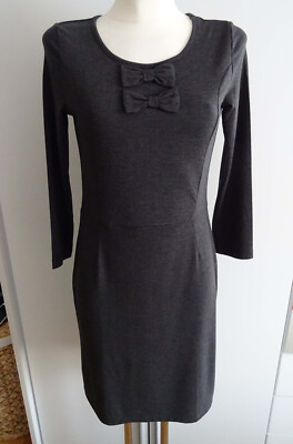 graues Kleid mit Schleifen von Nice Things, Größe S - NEU