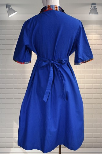 Cute Vintage 1970s Patchwork Cotton Summer Smock Dress - UK 10 - Picture 4 of 5