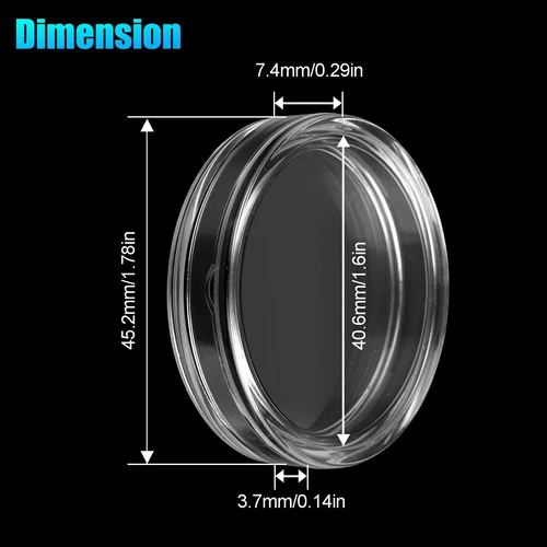 10 Pcs Coin Holder Clear Round Capsules 40.6mm for 2oz Coin Silver Round Storage - Bild 4 von 8