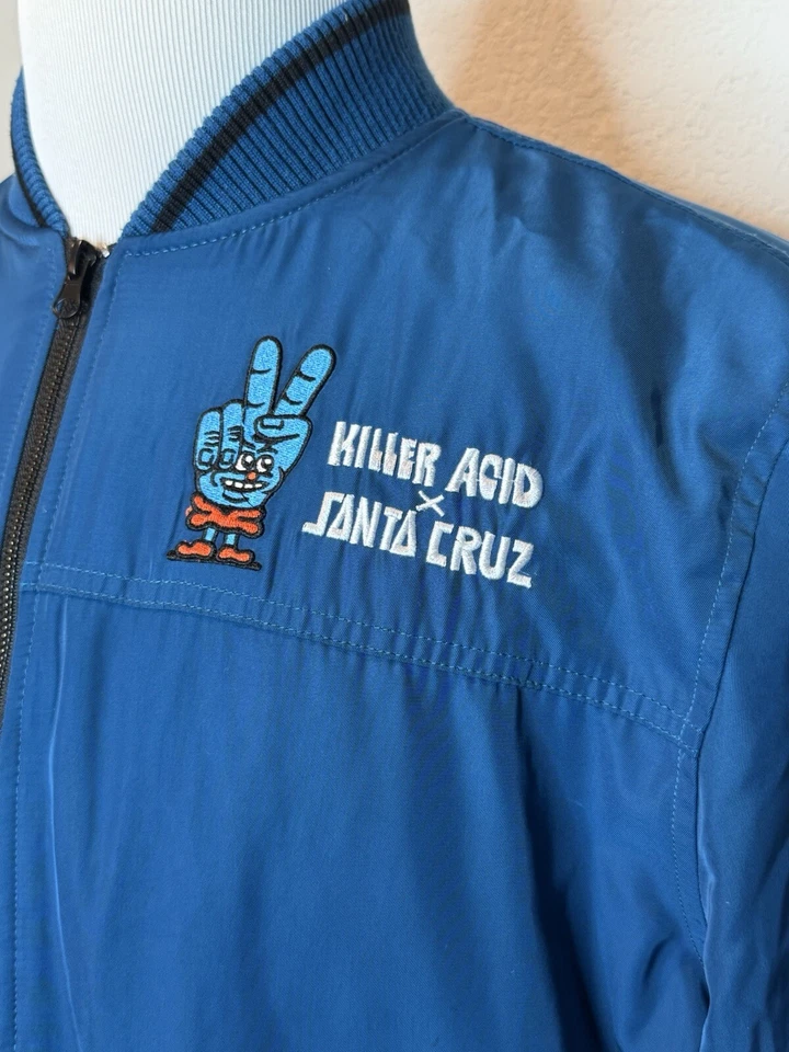 Santa Cruz x Killer Acid Bomber Jacket Full Zip Embroidered RARE Out Of Stock L - Image 2 of 4