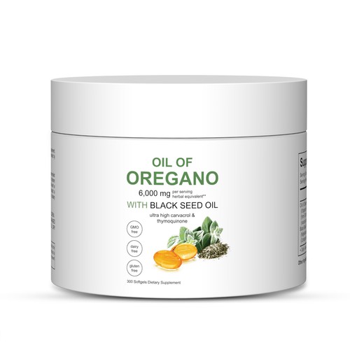 Ingredients Oil of Oregano 300 Softgels Formulated with Black Seed Oil 2025
