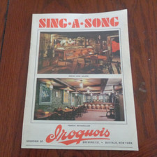 Iroquois Brewery Sing a Song Songbook Rathskeller Souvenir Buffalo NY