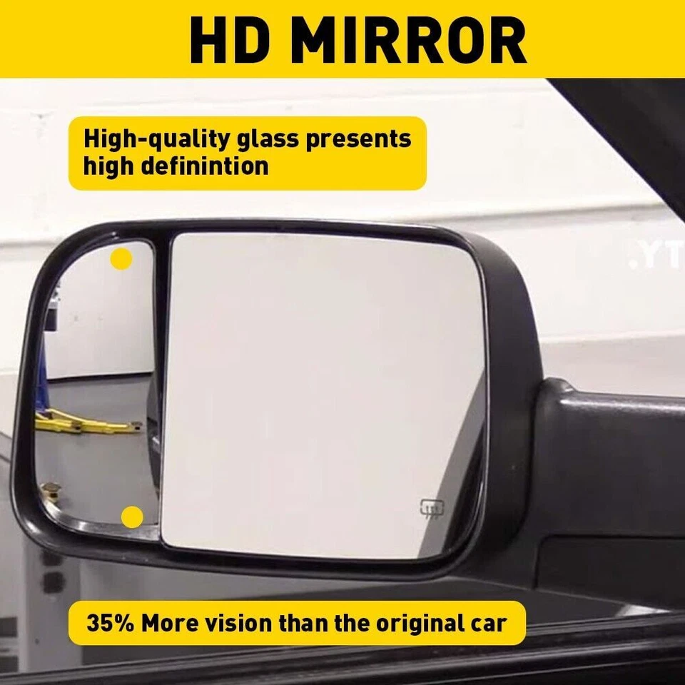 Left+Right Tow Mirror Glass Outer Convex For Dodge Ram 1500 2500 3500 4500 5500 Foto 4 de 4