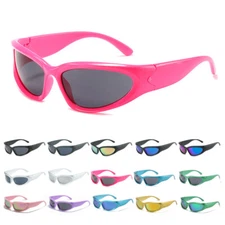 Fashion Wrap Around Sunglasses for Men Women Cool Glasses Wrap Sports Sun Shades
