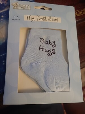 Baby Hugs Babysocken 0 -6 Monate. Blau tolles Geschenk.