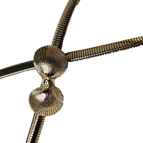 Vintage Silver and Gold Circles Metal Elastic Belt | eBay display picture 1