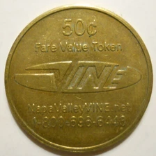 Napa Valley VINE (California) transit token - CA540M