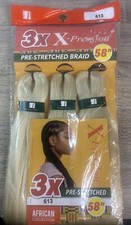 X-pression Expression 100 Kanekalon 3X Braiding Hair Pre-Stretched 58" 613