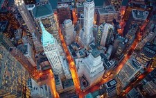 Landscape cityscape architecture building new york city Custom Gaming Mat Desk