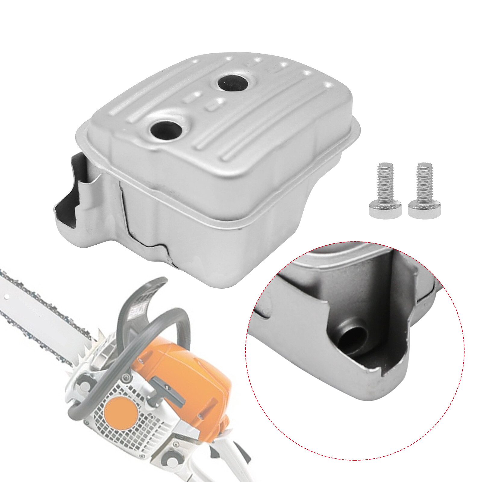Exhaust Muffler & Screws Kits Fit for 11431400661 STIHL MS231 MS251
