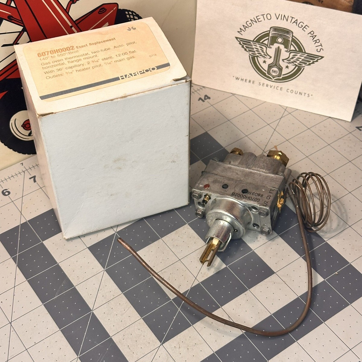 Harpco Thermostat 6070H0002 Gas Oven Thermostat Two Tube 140-550