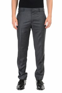 Prada Uomo Grigio Piatto Anteriore Lana Abito Pantaloni Misura USA 32 38 |  eBay