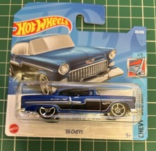 Hot Wheels 1955 Chevrolet Chevy Blue Bel Air Number 20 New and Unopened