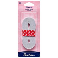 6 mm Allzweck Strickgummi - wei&szlig; - 3 m - am Saum - H622.WH
