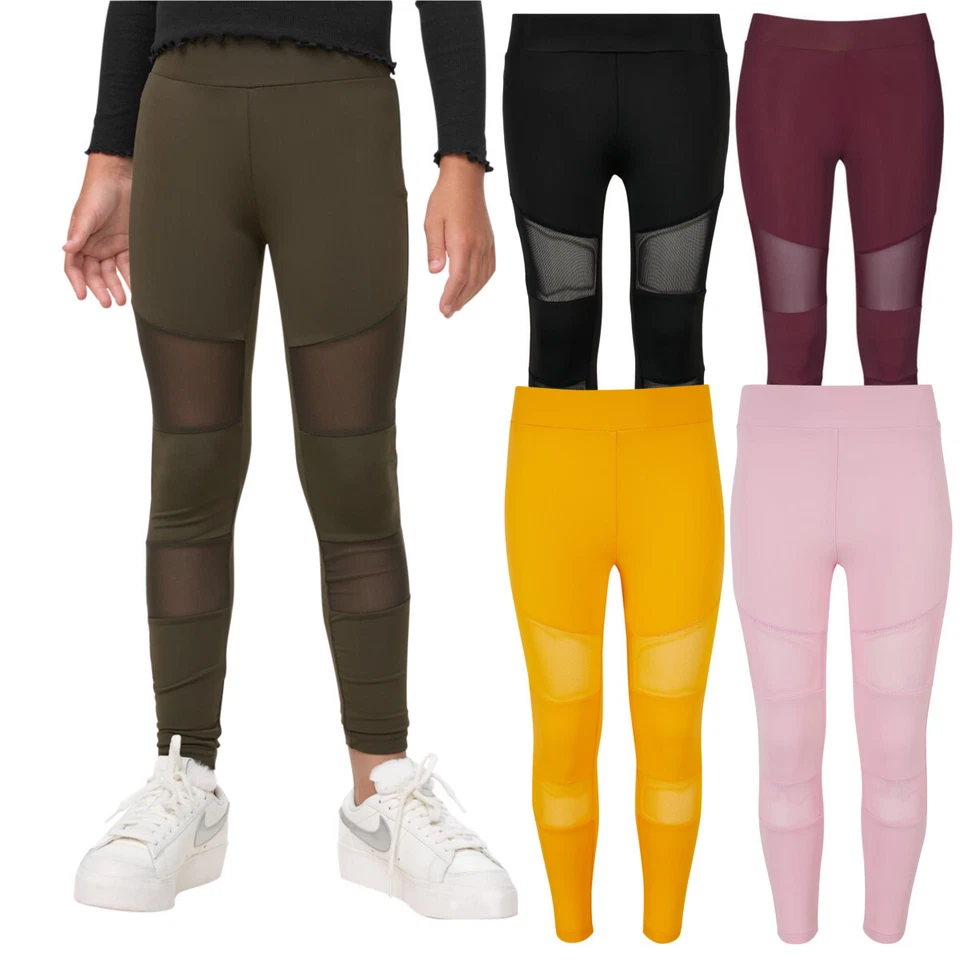 Urban Classics Kids Girls Tech Mesh Leggings Kinder Sporthose Mädchen Hose  - Bild 1 von 1