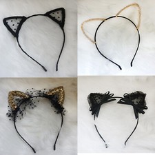 Set of 4 Cute Kitty Cat ears Hair Band Headband made in Korea 4 different styles