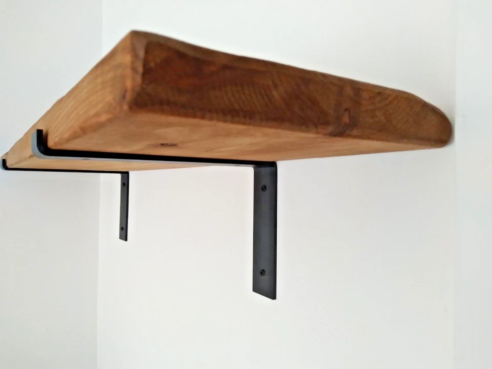 Shelf Solid Wood Scaffold Board 3.4 cm Thick +2 Brackets - Image 3 of 4