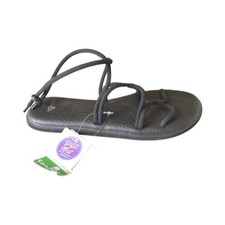 Sanuk Women's Yoga Sunrise Black Yoga Mat Sandals 1016601 Size 6