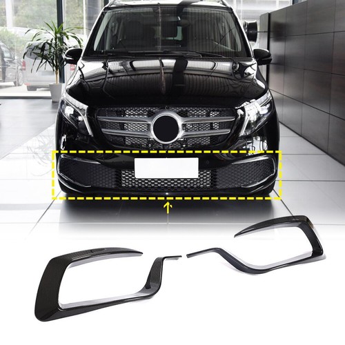 Dry Carbon Front Bumper Splitter Fins Canard for Mercedes V-Class W447 V250 20UP - Picture 5 of 15