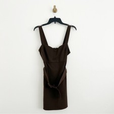 Reformation Huxley Belted Mini Dress in Chestnut Brown Size 4