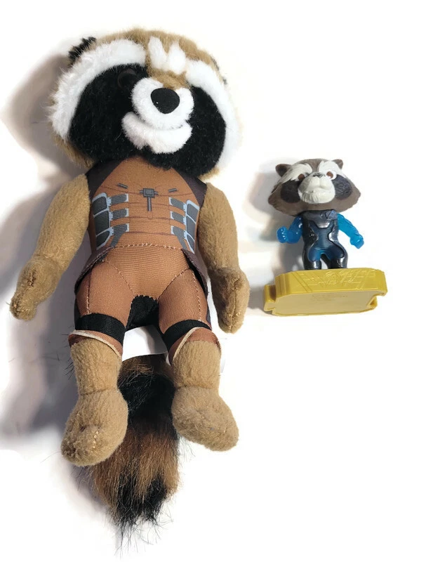 Brinquedo de pelúcia Guardiões da Galáxia Rocket Raccoon e McDonald's Marvel Comics - Imagem 2 de 4
