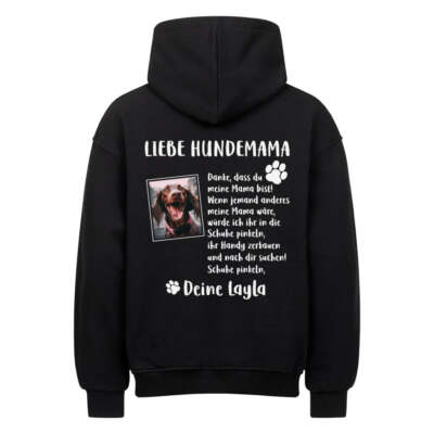 Liebe Hundemama, danke dass du meine Mama bist! | Oversized Hoodie Geschenk