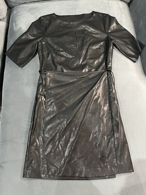 NWT Armani Exchange faux leather pleather dress size US 4 | eBay NWT Armani Exchange faux leather pleather dress size US 4 | eBay