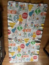 Vintage SESAME STREET Chatham 70s 80s Layering Blanket Twin Big Bird Oscar