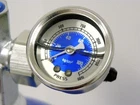 NITROUS PRESSURE GAUGE KIT 4AN FOR NOS EXPRESS 0-1500 PSI BOTTLE ADAPTER BLUE