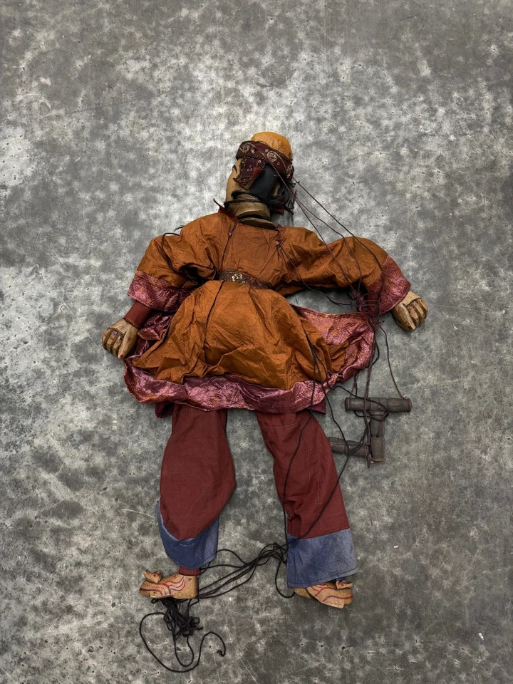 Haunted Active Spirit Antique Burmese Tai Hand-Carved Marionette Puppet - Image 3 of 4