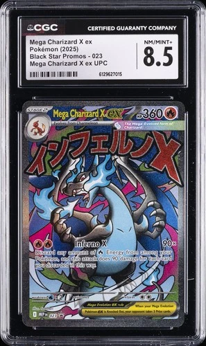 2025 POKEMON #023 MEGA CHARIZARD X EX CGC 8.5