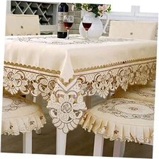 Classic Tablecloth 68 Inch X 100 Inch 100" x 68" (Rectangular) Brown Flower