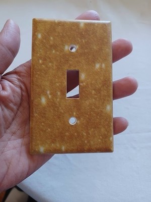 Wall Light Switch Covers Set of 2 Single Toggle - Warm Brown Tan Speckled-Colors