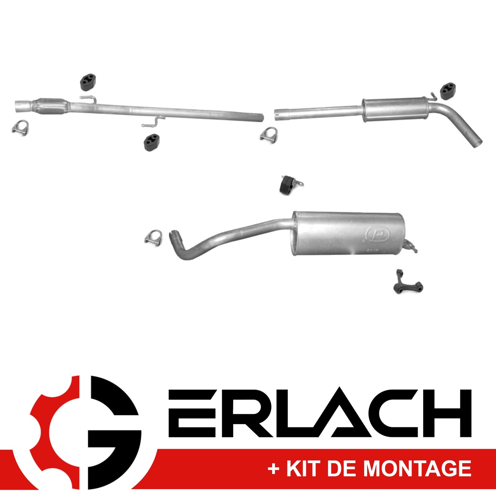 Silencieux échappement pour Seat Ibiza IV réparation ligne Skoda Fabia II 1.2 TSi