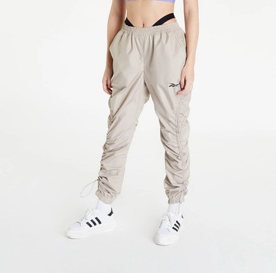 Reebok x Cardi B Pants Women Beige Track Dance Ruched Leg HM5045