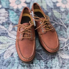 Sperry Top-Sider Nautical Collection Leather Boat Shoes Men’s S 9 Tan Brown NWT