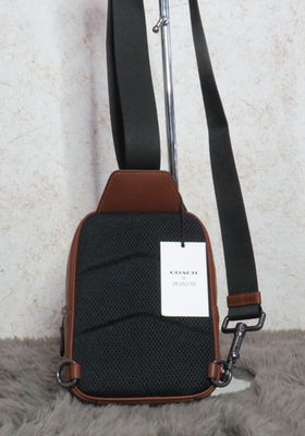 Coach X CBK47 Peanuts Racer Sling Pack in Signature Canvas With