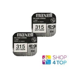 2 MAXELL 315 314 SR716SW BATTERIES SILVER 1.55V WATCH BATTERY EXP 2026 NEW