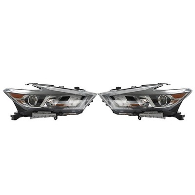 LABLT Headlights For 2016-2017 2018 Nissan Maxima Left+Right Black Housing New