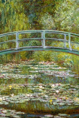 Claude Monet The Water Lily Pond Japanese Bridge Laminated Poster 24x36