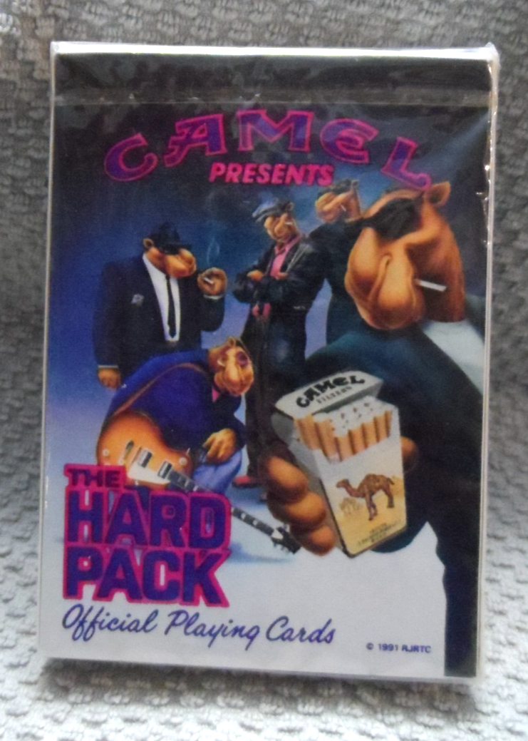 NEW VTG CAMEL CIGARETTES. CAMEL JOE THE HARD PACK SEALED PLAYING CARDS  X-408