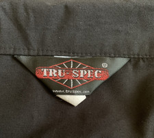 2XL Long TRU SPEC Combat Shirt Mens Long Sleeve Full Zip 4 Pocket Ripstop BLACK